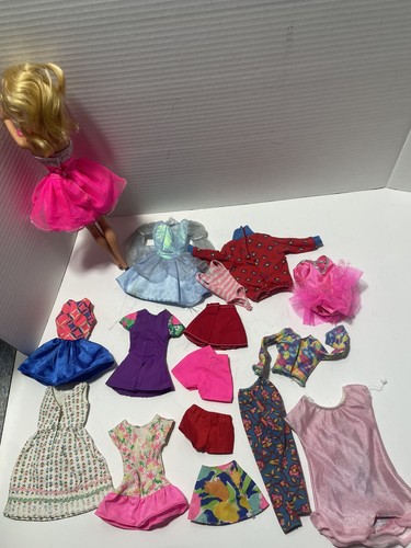 Barbie Doll Clothes Lot of 16 Miscellaneous Pieces Dress Tops Shorts ++ GUC - Picture 7 of 13