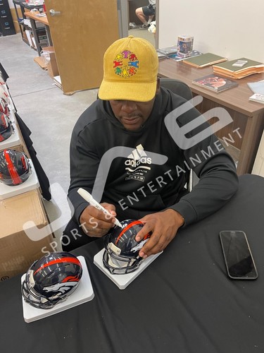 Clinton Portis autographed signed inscribed mini helmet Denver Broncos JSA COA - Picture 3 of 3