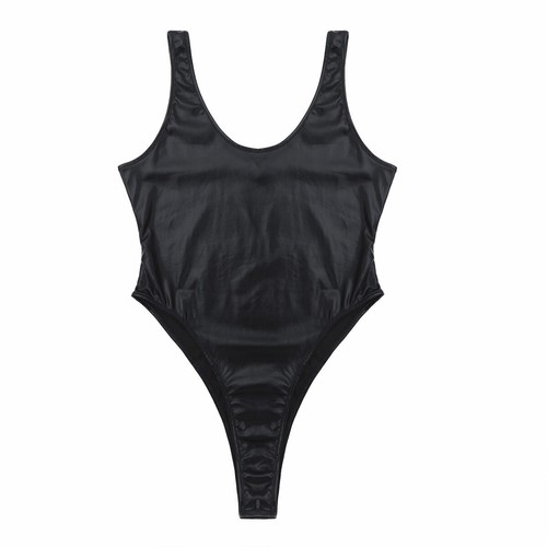 Traje de baño de cuerpo elástico Stringbody Wetlook cuero sintético bikini traje de baño - Imagen 16 de 22
