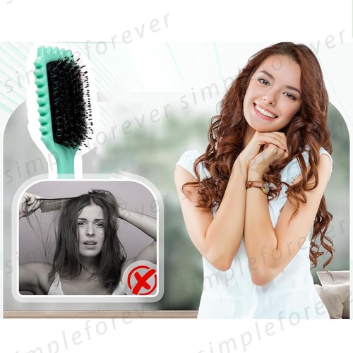 Bounce Hair Stylishing Tool Straight Brush Comb Styling Defining Brush All Curl - Picture 5 of 14