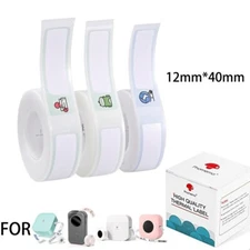 3Rolls 12x40mm Thermal Sticker Paper Self-Adhesive Label Tape For Phomemo D30