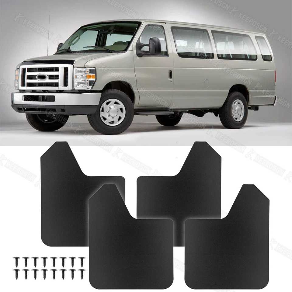 Protector contra salpicaduras 4X guardabarros Rally para Ford E150 E250 E350 Econoline Van 1998-2023 Foto 2 de 4