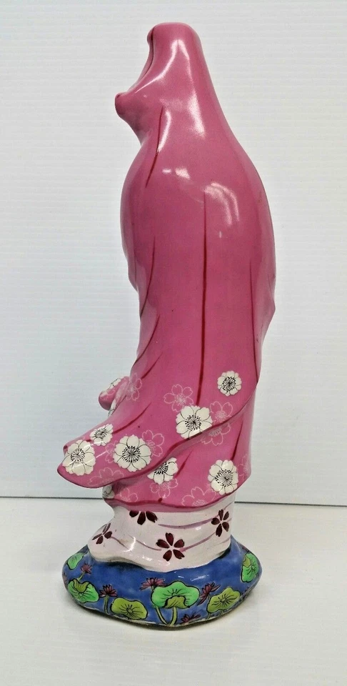 ESTATUILLA ESTATUA DE PORCELANA CHINA PINTADA A MANO Foto 4 de 4