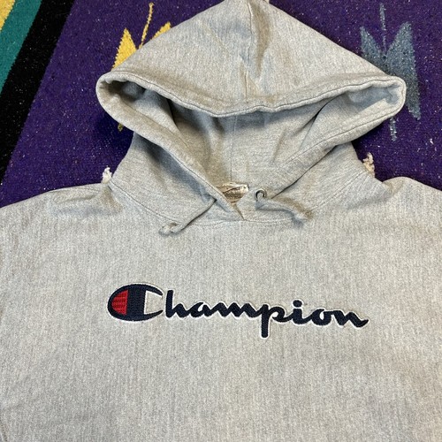 Vintage Champion Reverse Weave Hoodie Distressed Size Small Spellout - Picture 4 of 9