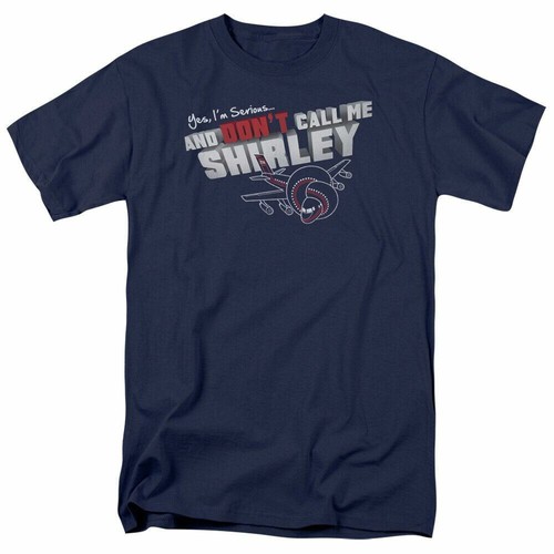 Airplane Dont Call Me Shirley T-Shirt Herren Lizenz Filmklassiker Navy