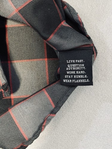Mens Dixxon Flannel Limited Edition Snap On Collaboration XL Shirt Gray & Red - Picture 7 of 12