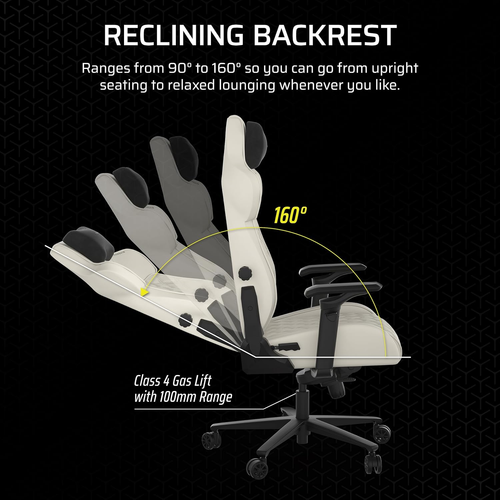 TC500 Luxe Gaming Chair – Premium Breathable Fabric – Wide Seat – Five-Way Adjus - Picture 7 of 12