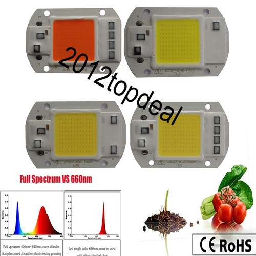 20W 30W 50W full spectrum 380-840nm white/warm LED COB Chip 110 220V Smart IC - Picture 1 of 7