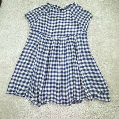 Free People Blue New Spring Love Gingham Plaid Tunic Top Womens XS - Picture 2 of 6