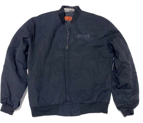 Soft Collar Insulated Jacket Solid Team Used Ribbed Red Kap Work Uniform Coat - Picture 3 of 11