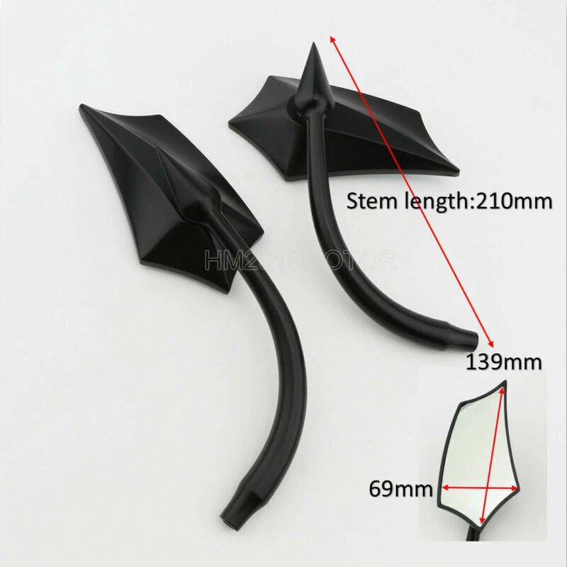 Espejo retrovisor negro moto para Suzuki Intruder 800 1400 1500 C50 C90 M109R Foto 2 de 4