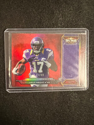 2012 Topps Triple Threads Rookie Jersey 71/99 Jarius Wright Minnesota Vikings 