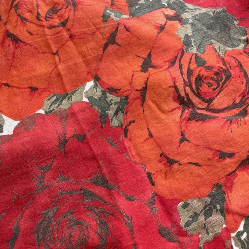 Pearl Snap Button Shirt Home Made? Red & Orange Roses Men’s Western SZ M ( Flaws - 第 16/21 張圖片