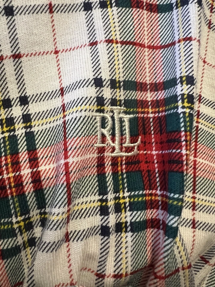 Conjunto de pijama de Navidad Ralph Lauren para mujer talla grande 2X rojo verde a cuadros nuevo con etiquetas $84 Foto 4 de 4