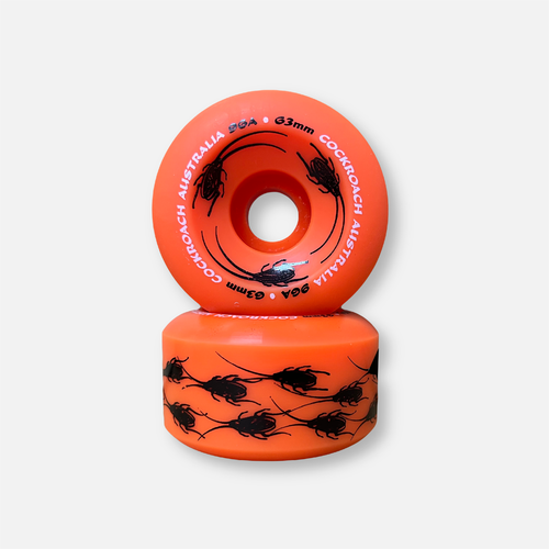 Cockroach Australia Skateboard Wheels Originals Orange 63mm 96A