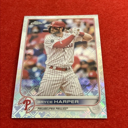2022 Bryce Harper Topps Chrome Mega #18 Logofractor Parallel