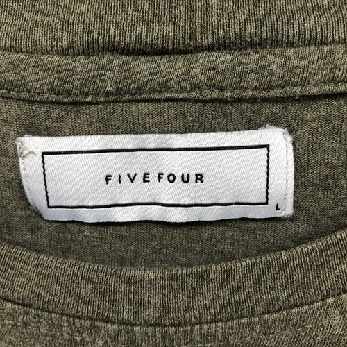 Five Four T Shirt Mens L Short Sleeve Olive Green Crewneck Plain Solid - Picture 6 of 8