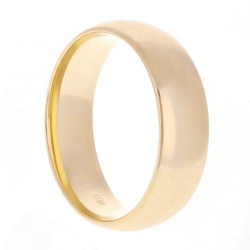 14k Gelbgold solide Komfortpassform Hochzeitsband 6 mm Ringgrößen 5-13 - Bild 2 von 5