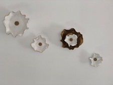 3d sculpted clay flowers wall decoration set of 5 pcs 