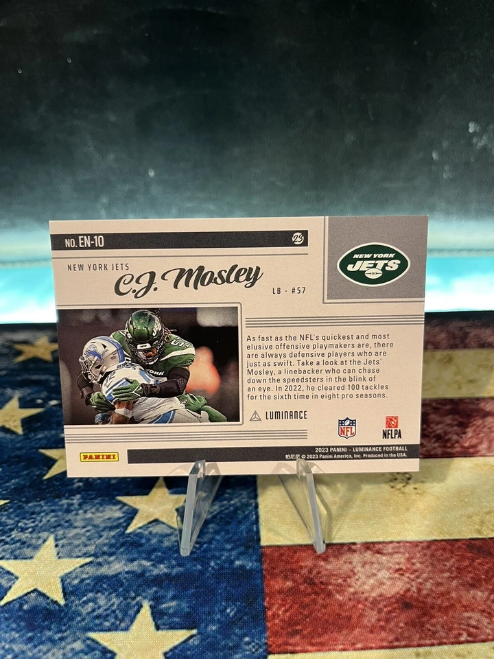 2023 Panini Luminance🔥 CJ Mosley NY Jets🔥 Engaged Blue Prizm #’d /50 - Image 2 of 4