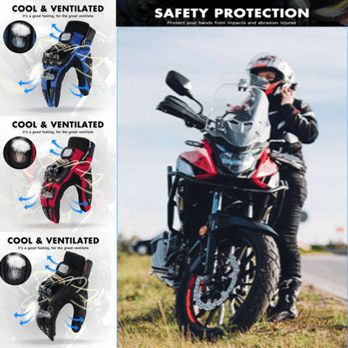 Motorcycle Gloves for Dirt Bike Motocross ATV Motorbike Riding Gloves +Balaclava - Foto 5 di 18