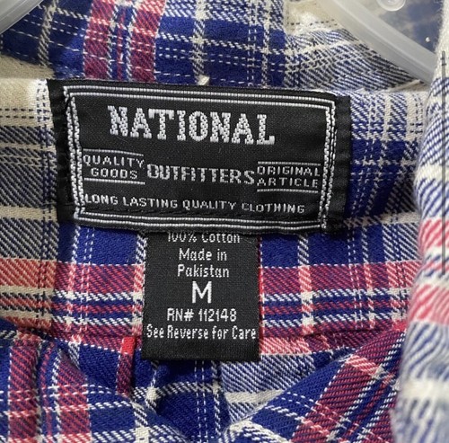 2 Men's Lightweight Plaid Flannel Shirt New With Tags & pre-owned Size M - Picture 5 of 11