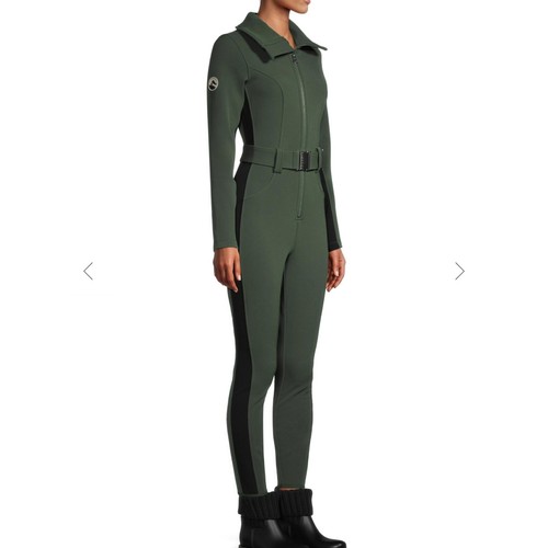 NWT CORDOVA Woman’s Waterproof Belted Stripe Stretch Ski Suit Size XS Green - Picture 4 of 8