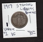1917 Standing Liberty Quarter- Variety #1 VF
