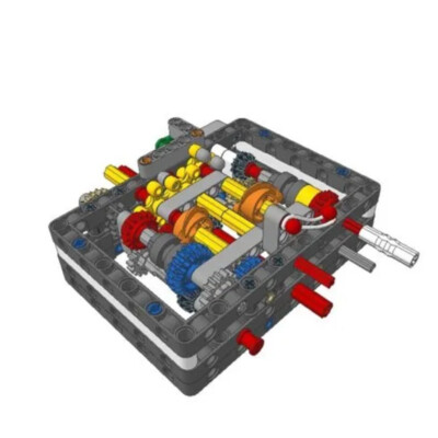 135PCS Technical MOC ultra-compact 8+N+R speed sequential gearbox Model  Engine