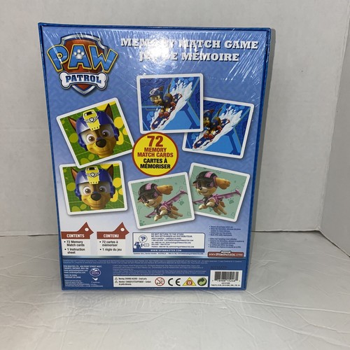 New Sealed Paw Patrol Matching Game Memory Improvement - Picture 3 of 6