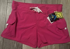 Kanu Surf Women's Breeze Solid Stretch Board shorts Pink Size 10 M NWT 