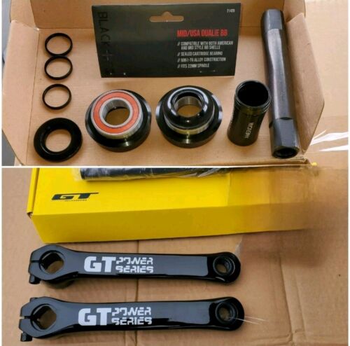 GT Power Series Cranks 175mm Black Ops FREE 22mm American BB old school bmx NIB
