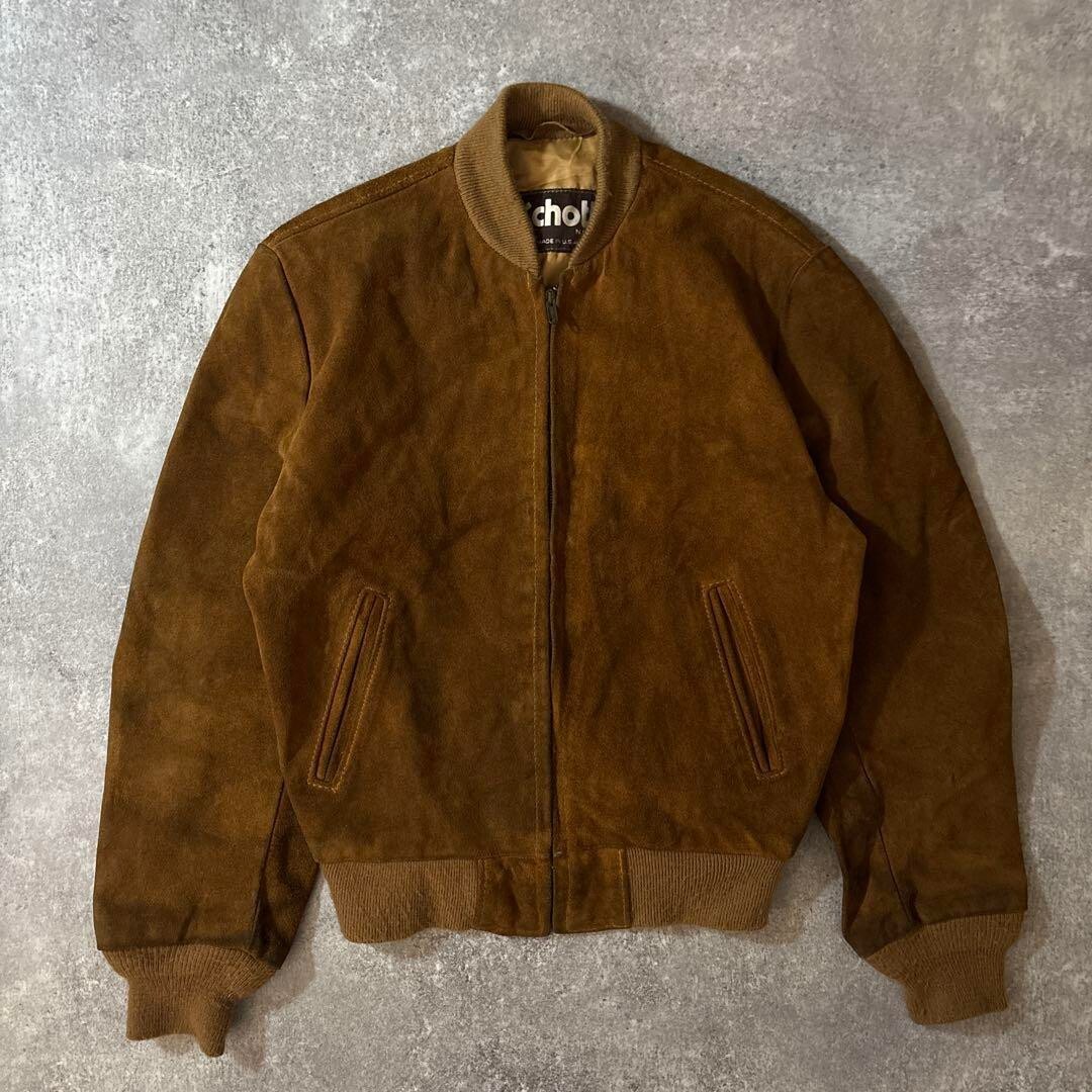 ジャケット・アウター 80s schott suede leather tracker jacket Schott 80s Suede Leather Tracker Jacket 3rd Size 36 Custom