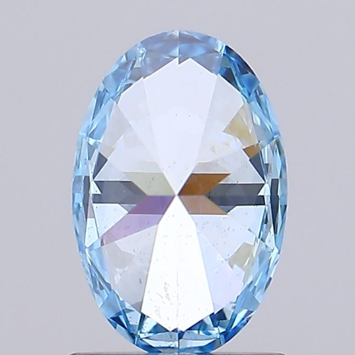 OVAL 1ct VIVID BLUE SI1 IGI CERTIFIED LAB GROWN DIAMOND LG620498182 - Picture 4 of 6