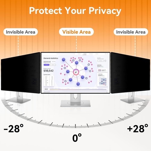 20.1-Inch Widescreen Monitor Privacy Filter with Microlouver Technology - 2 Pack - Picture 7 of 10
