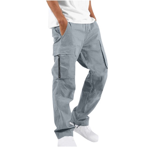 Pantalones deportivos activos sueltos de combate cargo pantalones deportivos informales para hombre - Imagen 11 de 15
