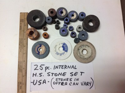 25 PIECE ASSORTMENT NEW USA INTERNAL GRINDING WHEELS MIX SIZES NORTON BAY ETC.