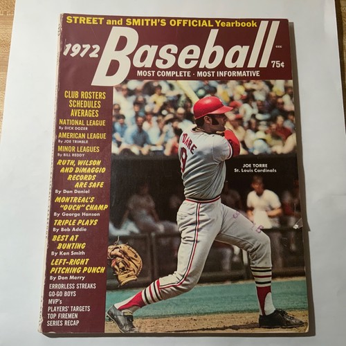 1972 Street & Smith’s Baseball Yearbook Joe Torre (St. Louis) cover - Excellent