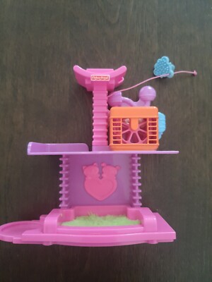 Fisher Price Loving Family Dollhouse PET CARE CENTER Bed SPINNING HAMSTER WHEEL