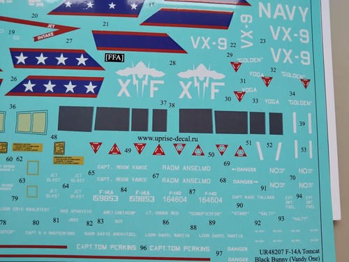 UpRise Decals UR48207 - DECAL F-14A/D Tomcat Black Bunny VX-4&9 1/48 - Picture 6 of 9