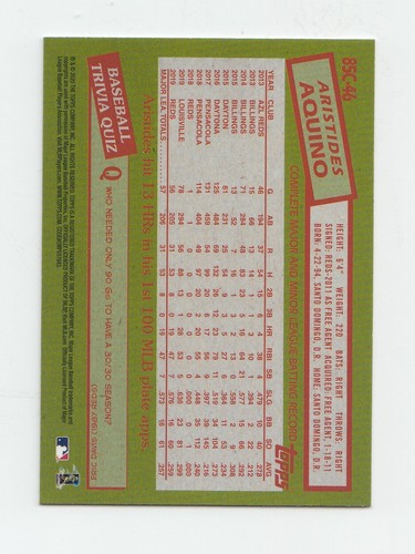 2020 Topps Silver Pack Chrome 85C-46 Aristides Aquino Rookie RC - Picture 2 of 2