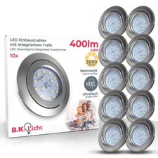 10er Set LED Einbaustrahler 230V flach 5W Einbauleuchten Decke Spots schwenkbar