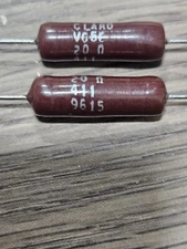 14 PC CLARASTAT VC5E-20 20 OHM 5W 5% TH WIRE WOUND POWER RES NEW (3392)