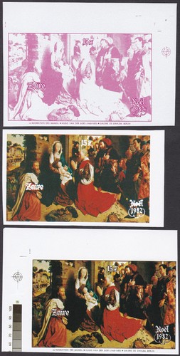 Zaire Sc1101 Christmas, Painting, Van der Goes, Color Trial Proof, Essay - Picture 3 of 4