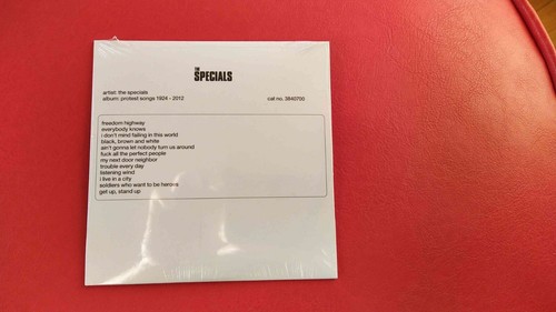 The Specials ‎– Protest Songs 1924-2012 first press CD SEALED