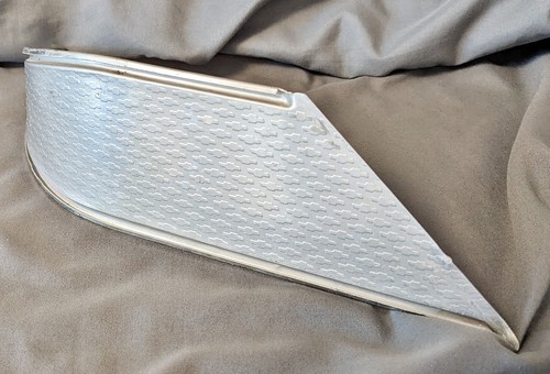 1956 CHEVY BEL AIR DASH TRIM PASS SIDE BOW TIE PATTERN DASH TRIM ALUMINUM - Picture 4 of 5