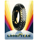 Good Year Tyre Rainbow Corrugated Tin Sign 40cm H x 30cm W x 3cm D Garage Shed