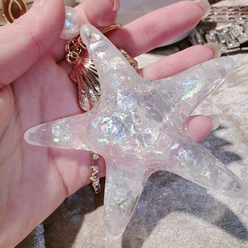 Cute Starfish Shell Key Chain Crystal Pendant Keyring Keychain Keyfob Gift NEW - Bild 8 von 12