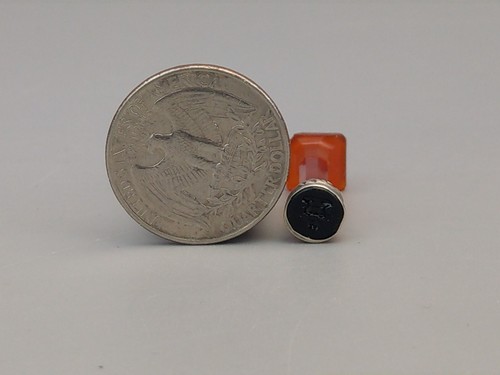 Sello de cera de ágata en miniatura tallado con cresta familiar - Imagen 13 de 14