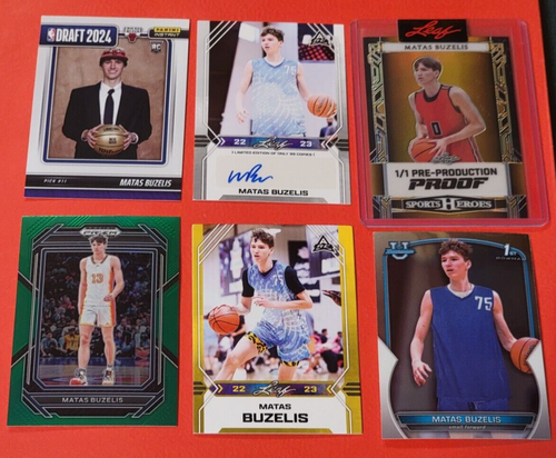 MATAS BUZELIS Autogramm ROOKIE CARD +INSTANT RC #d1/415 + 1 OF 1 + PRIZM RC BULLS
